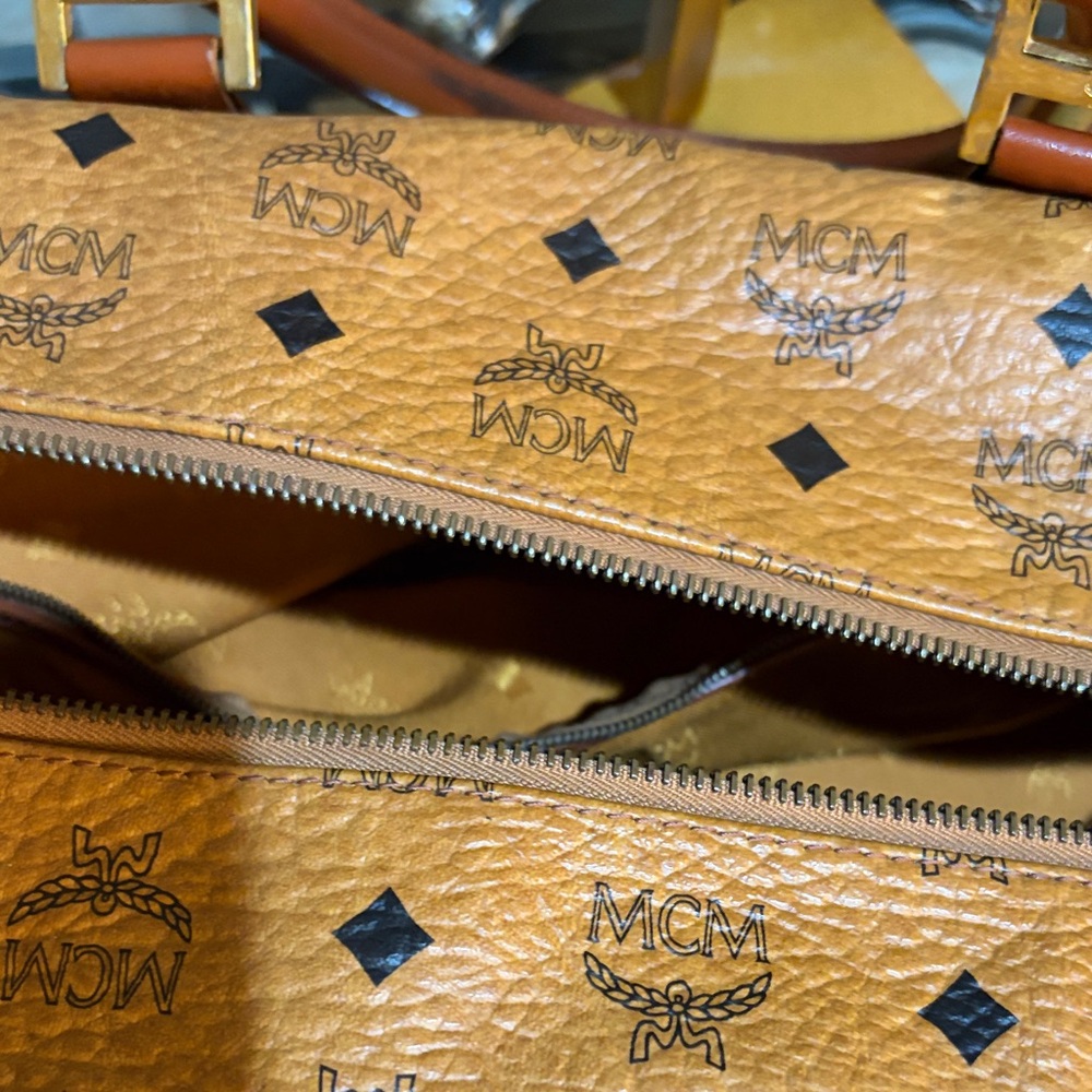 MCM Cognac Visetos Satchel - Picture 14 of 14